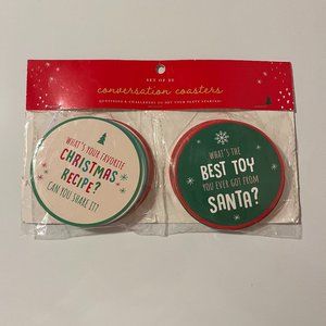 CONVERSATION HOLIDAY COASTERS SET OF 20 / NWT